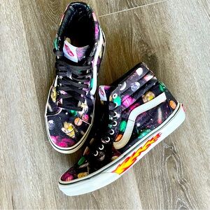Vans RARE Sk8 Hi Galaxy Outer Space Flame Shoes - Size 9.5 🪐🔥